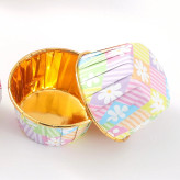 کپسول کاپ کیک آلومینیومی گلدار- رنگ روشن