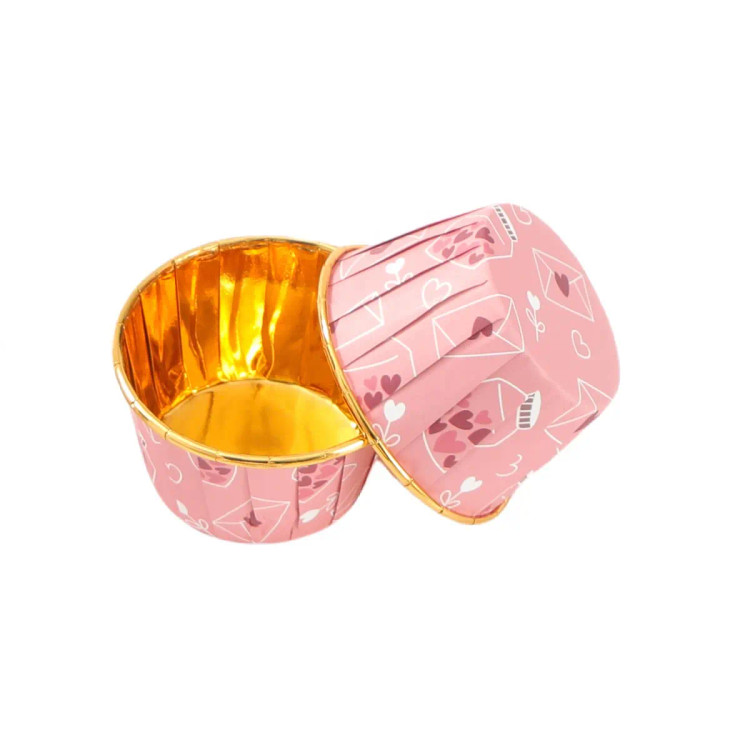 کپسول کاپ کیک آلومینیومی صورتی گلدار