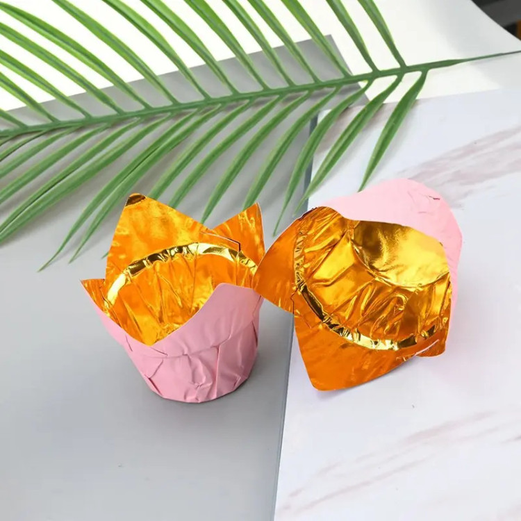 کپسول کاپ کیک آلومینیومی طرح لاله