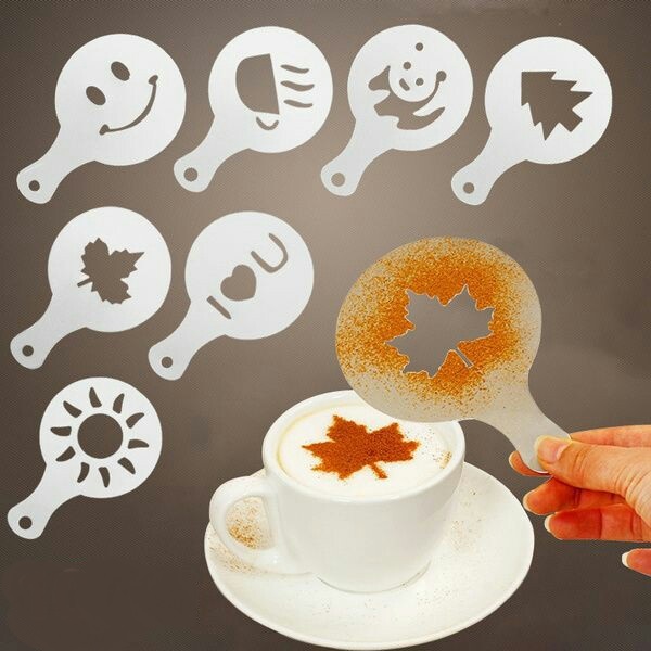 شابلون قهوه و تزیین کاپ کیک